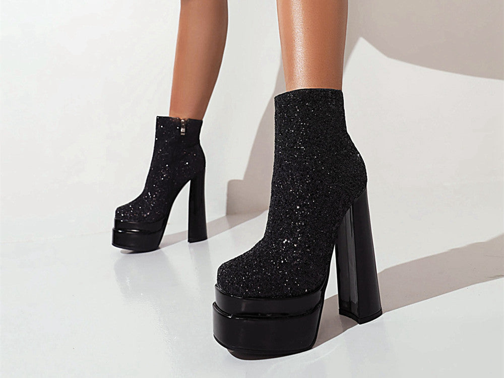 size 3 heels black with platform