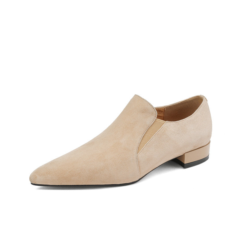 Jovie Pointed Toe Nude Flat Shoes