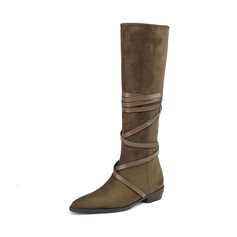 Mylah Suede Slouch Knee High Boots