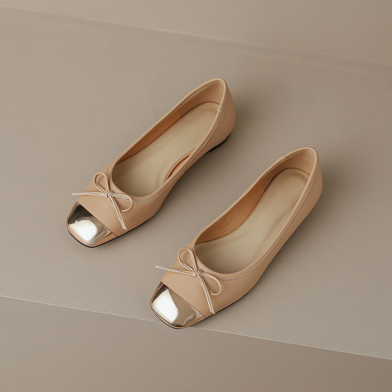 Falon Pink Ballet Flats with Bow