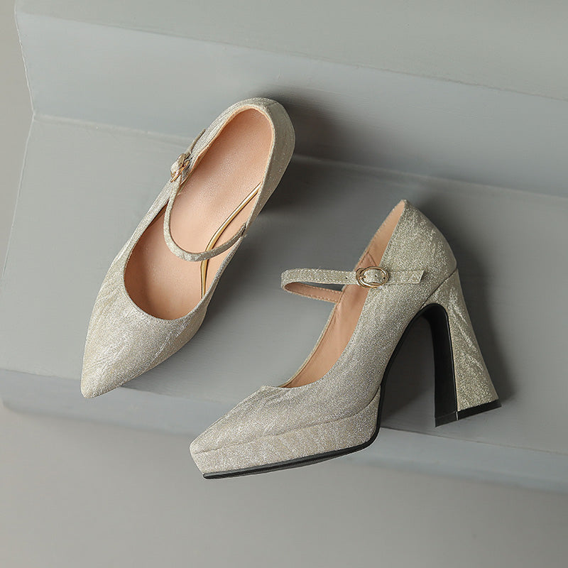 Buy online Shoetopia Embellished Shimmer Detailed Golden Platform Heels For  Women & Girls from heels for Women by Shoetopia for ₹999 at 50% off | 2024  Limeroad.com