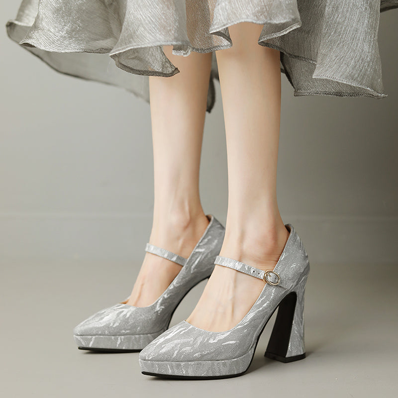 Platform Silver Heels