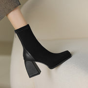FY Zoe Patchwork Sock Ankle Boots