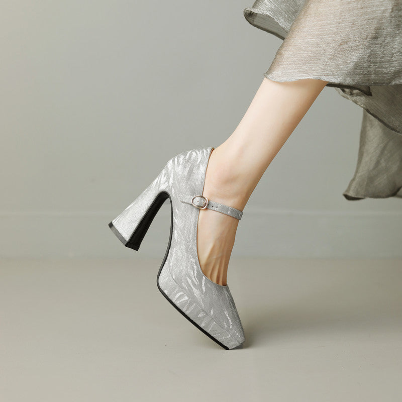Platform Silver Heels