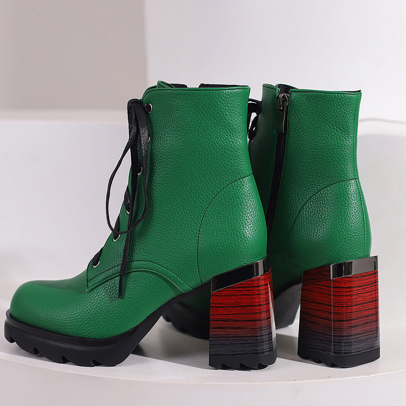 Ladies green hotsell ankle boots