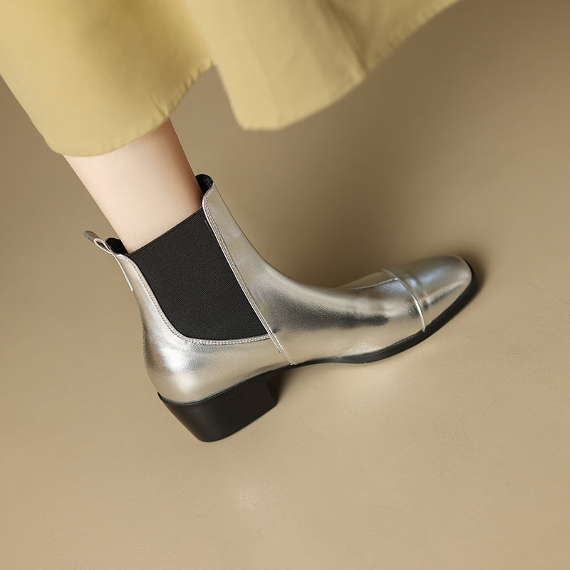 Womens Silver Boots