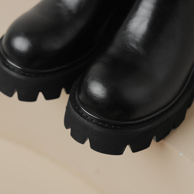 Black Lug Sole Boots