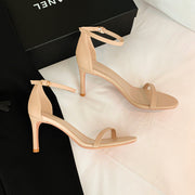 Womens Ankle Strap Sandals Nude