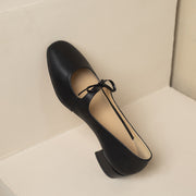 Low Heel Mary Janes with Bow