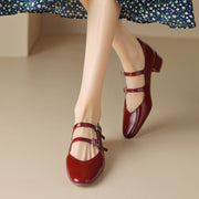 Low Heeled Mary Jane Shoes