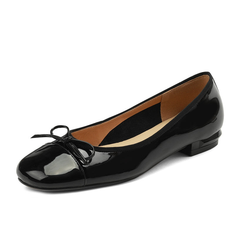 Fatma Black Ballet Flats with Bow