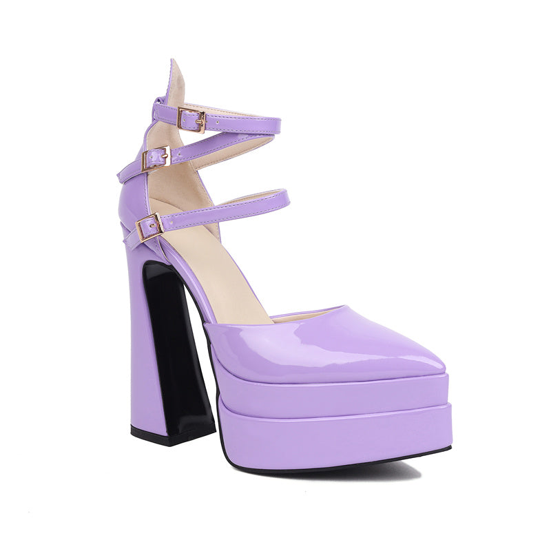 Foster Purple Platform Heels