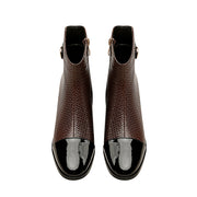 Cap Toe Brown Leather Boots