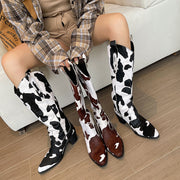 Cow Print Cowboy Boots