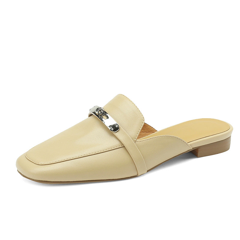 Womens Nude Mules -- FY Zoe Shoes