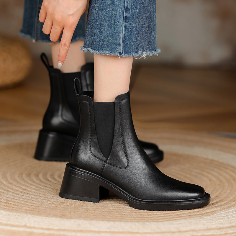 Cecelia Handmade Low Heeled Chelsea Ankle Boots