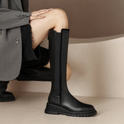 Black Platform Knee High Boots 