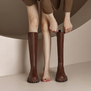 Platform Brown Knee High Boots
