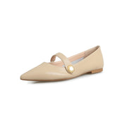 Nude Pointed Toe Flats