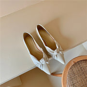 Beige Pointed Toe Flats
