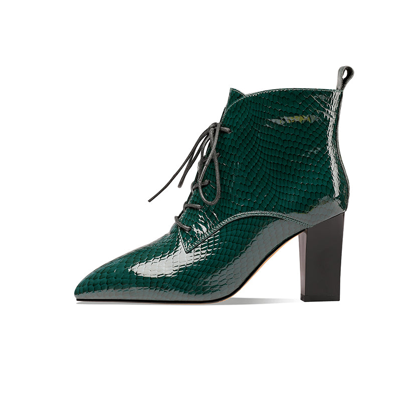 Emerald Green Ankle Boots