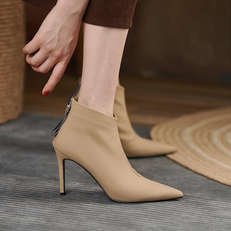 Women's Beige Flat Ankle Boots Buckle Strap Ladies Low Heel Fashion Shoe  Boots | eBay