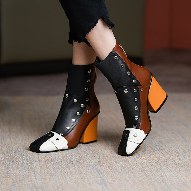 Fiza Studded Ankle Boots