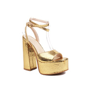 Sandals Platform Gold Heels