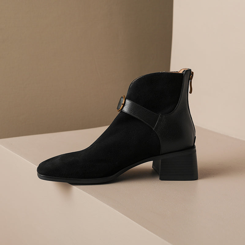 V cut 2024 ankle boots