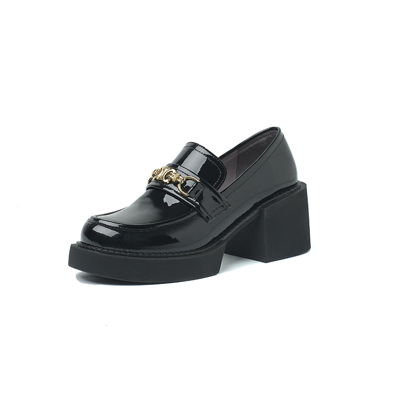 Patent Leather Platform Loafers Women's
