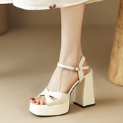 platform white sandals
