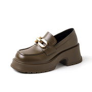 Platform Loafers Women with Gold Chain