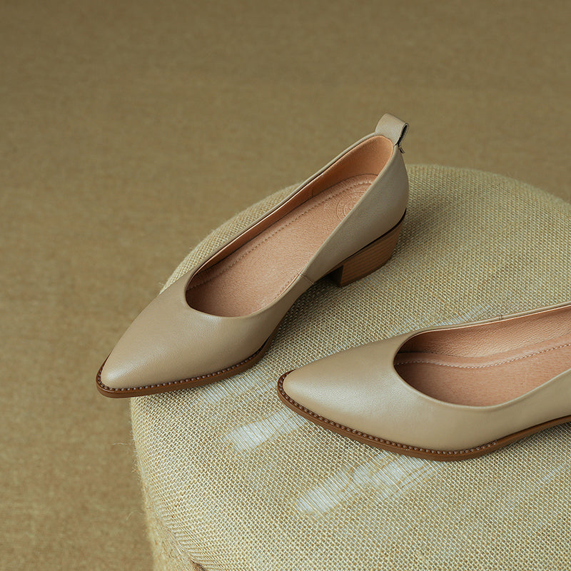 Nude Pointed Toe Pumps