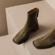 Olive Green Ankle Boots