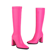Hot Pink Knee High Boots
