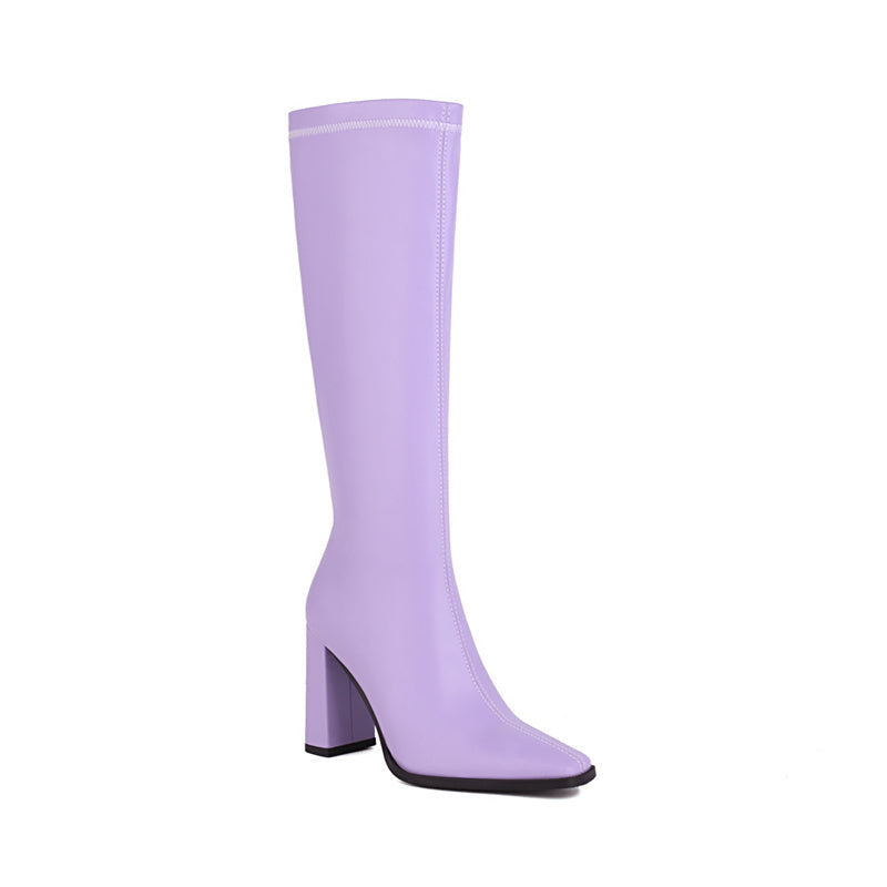 Gala Purple Knee High Boots