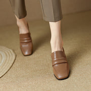 Brown Heeled Loafers