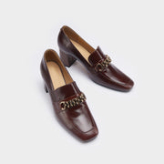 Brown Loafers with Heels