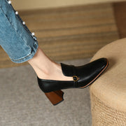Black Loafers with Heels