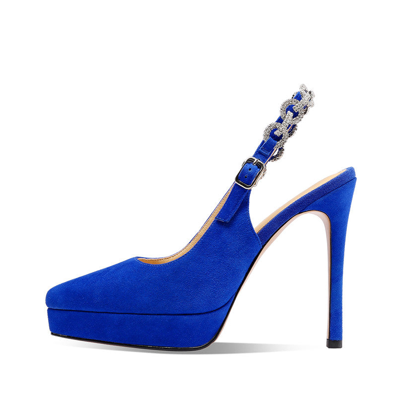 Royal Blue Platform Heels- FY Zoe