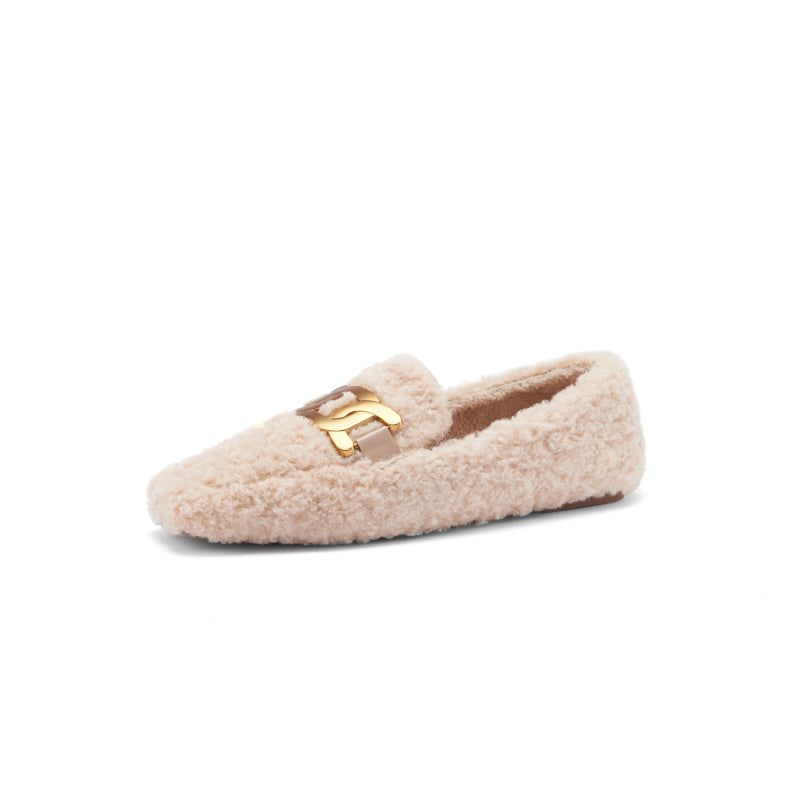 Zaynab Wool Loafers with Chain